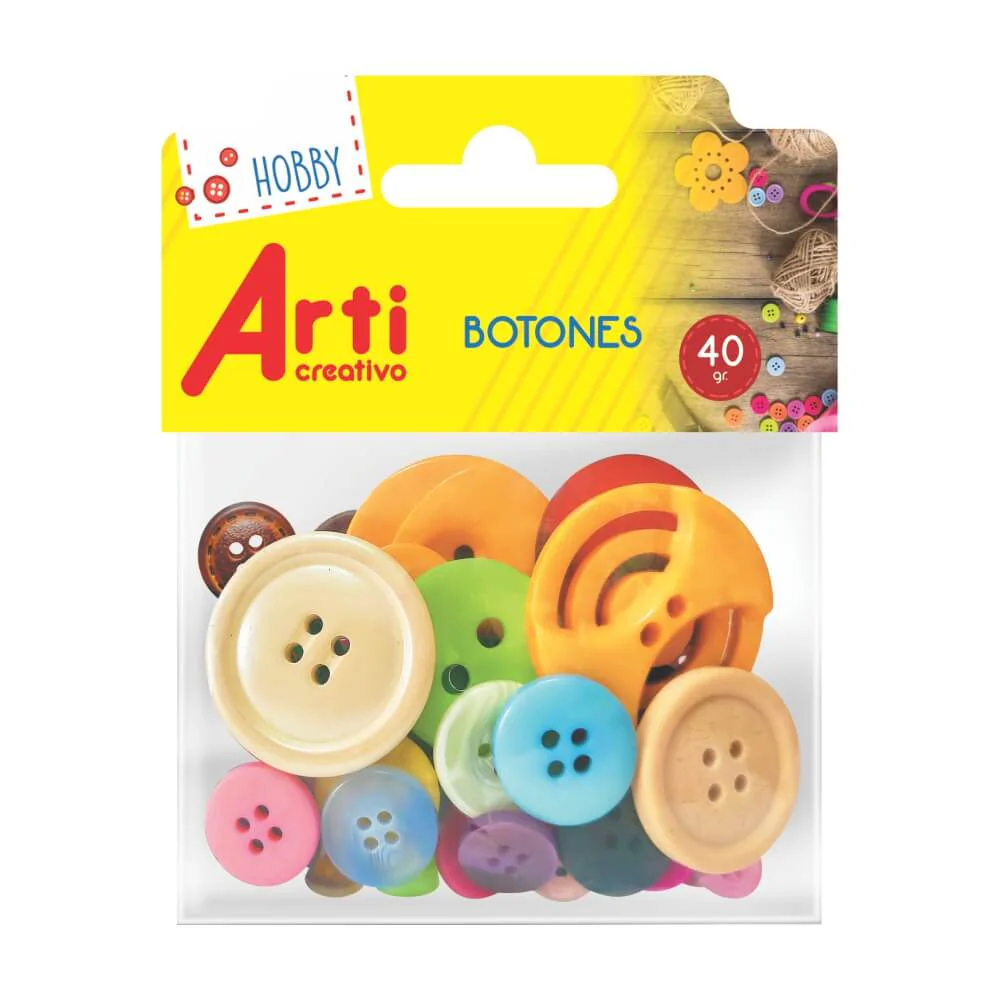 Botones surtidos x 40 gr Arti Creativo.