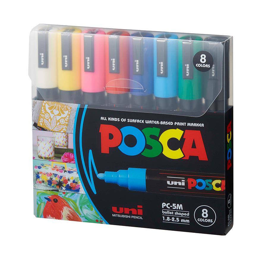 Marcador 5M básicos x 8 und Posca