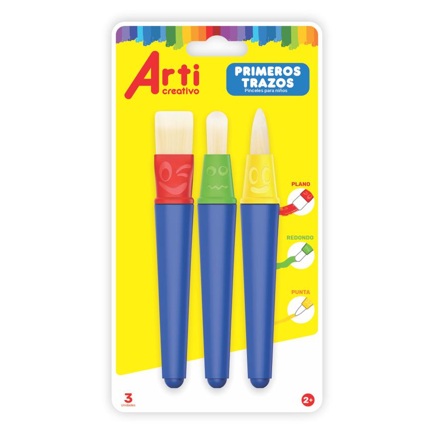 Pincel primeros trazos x 3 und. Arti Creativo.