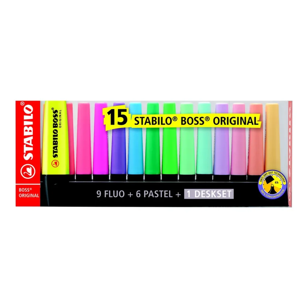Resaltador Boss x 15 und. Stabilo