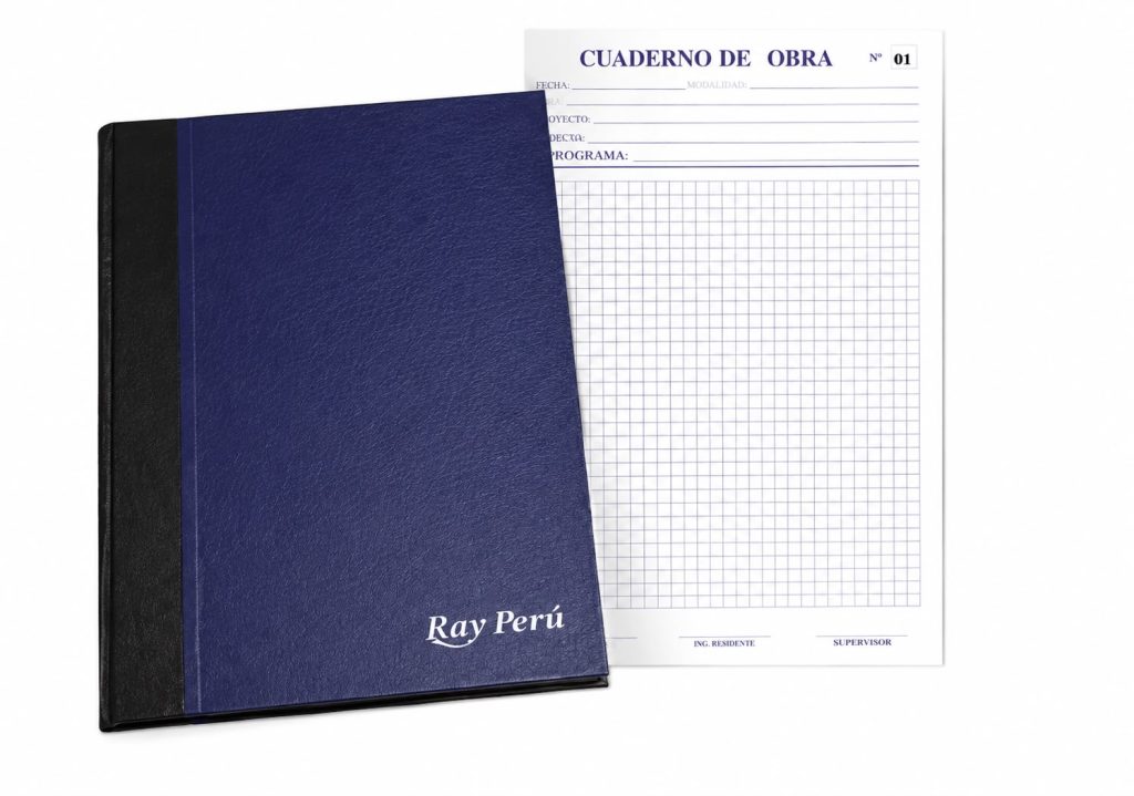 Cuaderno de obra cuadriculado empastado x 100 hojas Ray