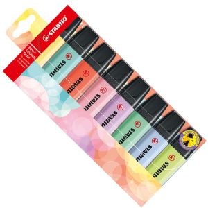 Resaltador Boss x 8 unidades colores pastel Stabilo