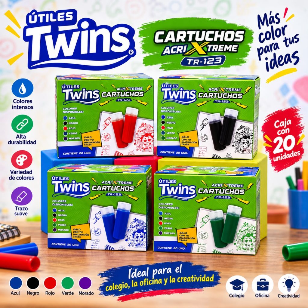 Cartucho de Tinta Twins para plumón recargables