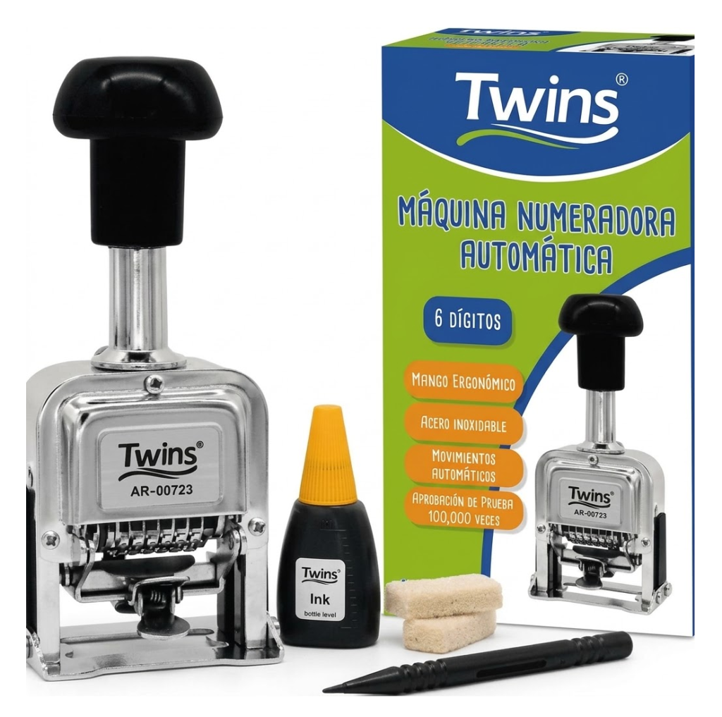 Numerador Automático de 6 Dígitos Twins